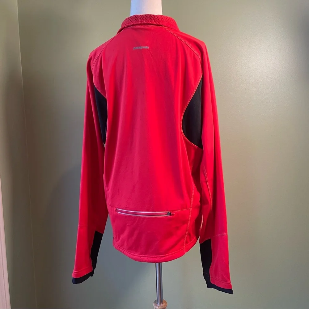 Patagonia Men’s Red Wind Shield Zip Front Jacket - Size Medium